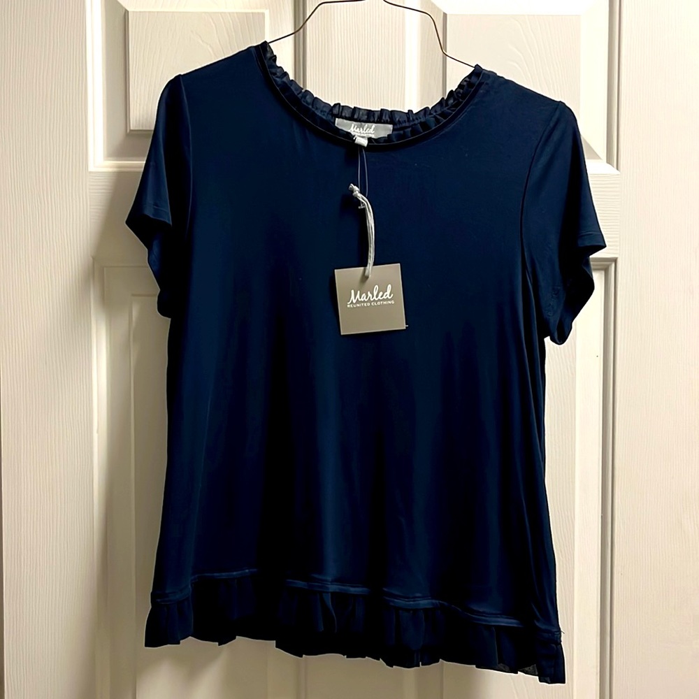NWT navy blouse
